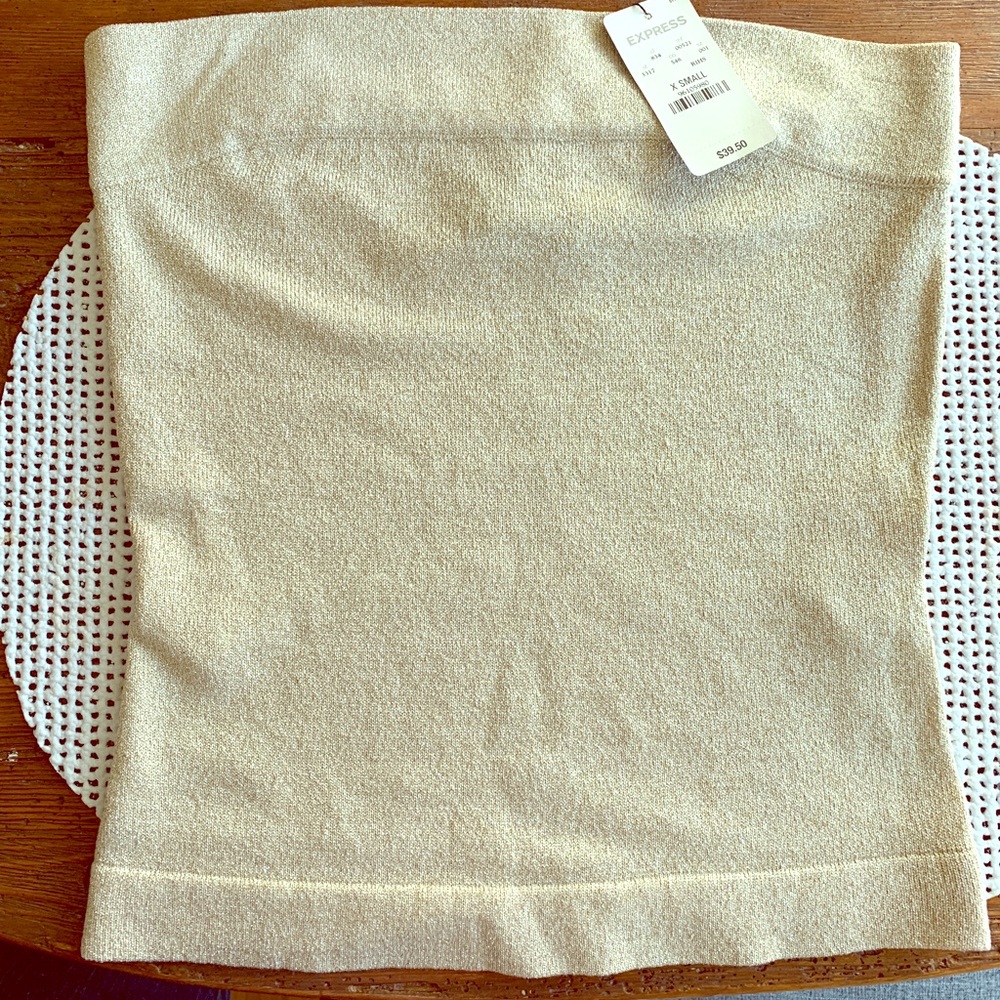 Metallic Gold Tube Top.  NWT